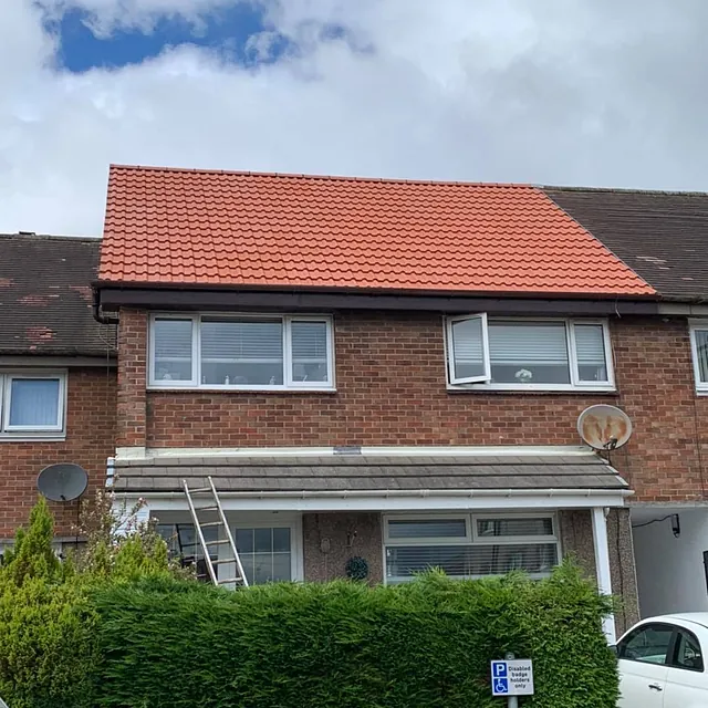 New tiled roof after